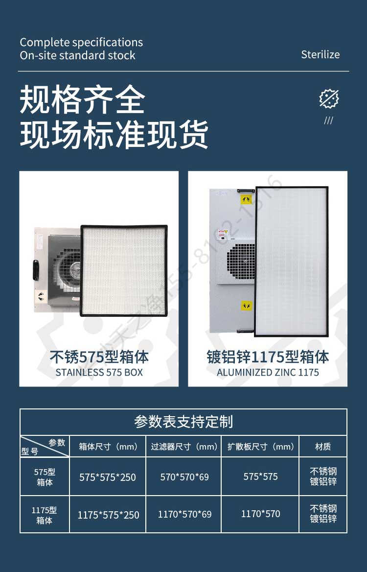 長沙天之凈FFU凈化單元-規(guī)格尺寸