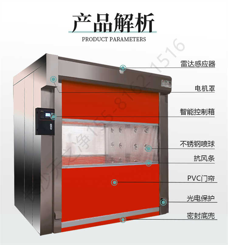 長(zhǎng)沙天之凈不銹鋼卷簾門風(fēng)淋室-產(chǎn)品結(jié)構(gòu)